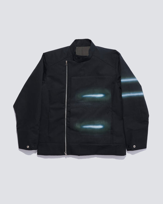 “GLEAM” ASYMMETRICAL RACER JACKET