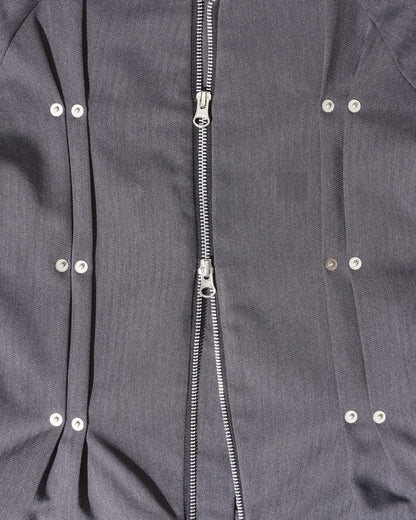 “GIL” MOTO-RACER JACKET IN PEBBLE HERRINGBONE