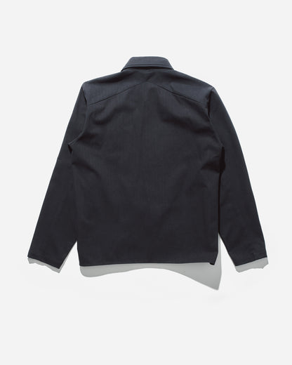 “GIL” SHIRT IN SOOT HERRINGBONE