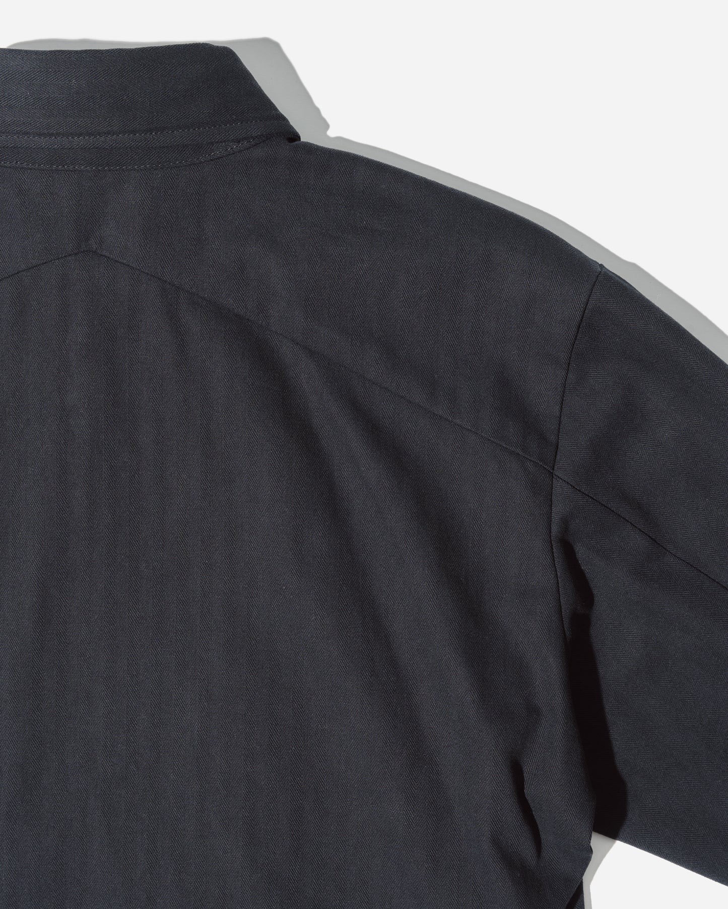 “GIL” SHIRT IN SOOT HERRINGBONE