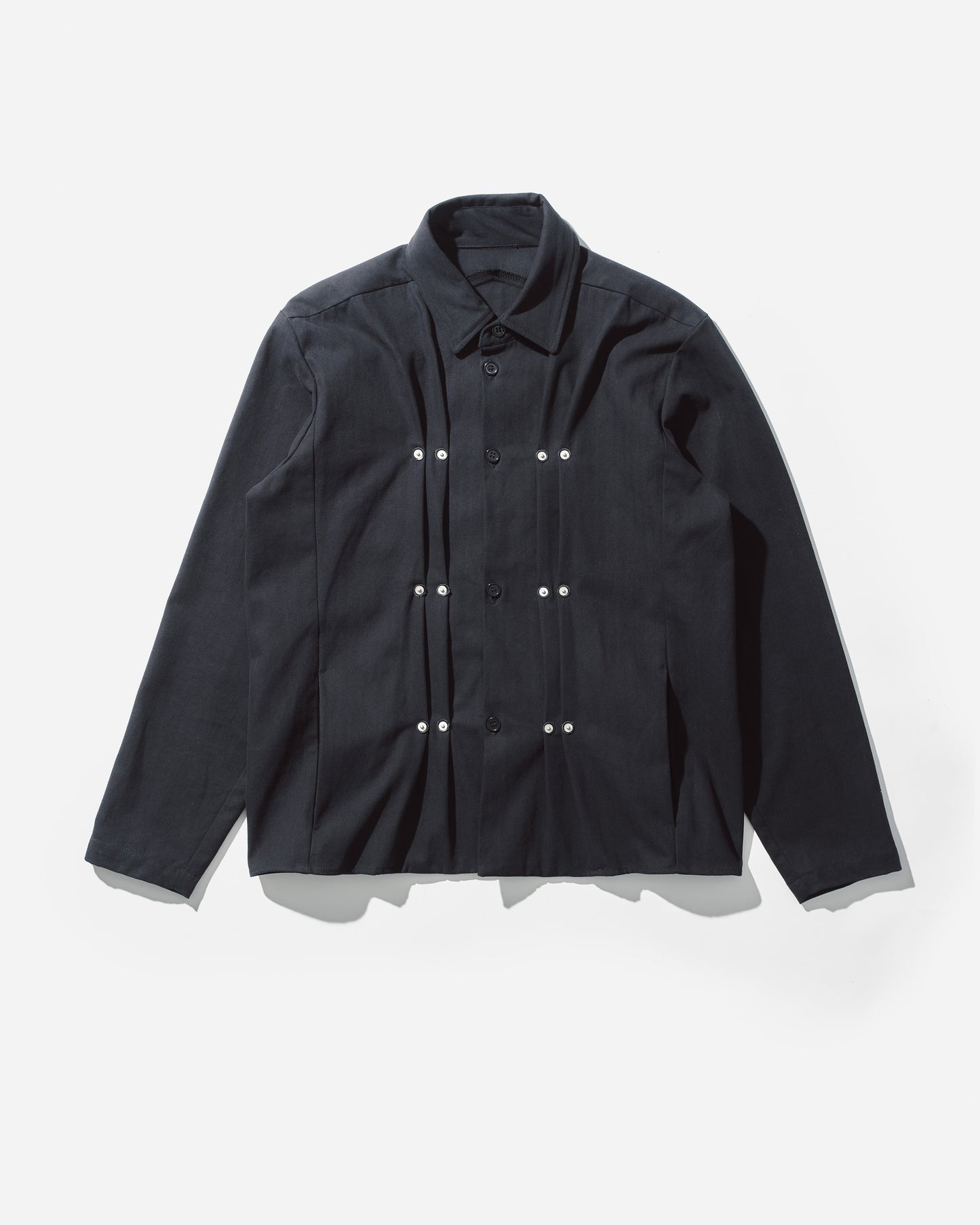 “GIL” SHIRT IN SOOT HERRINGBONE