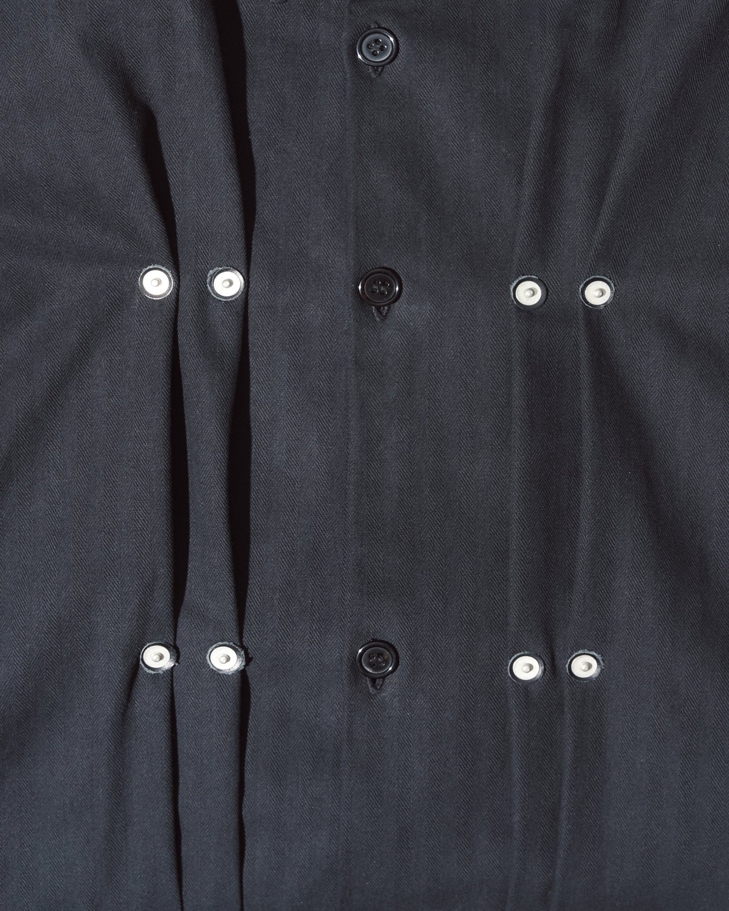 “GIL” SHIRT IN SOOT HERRINGBONE