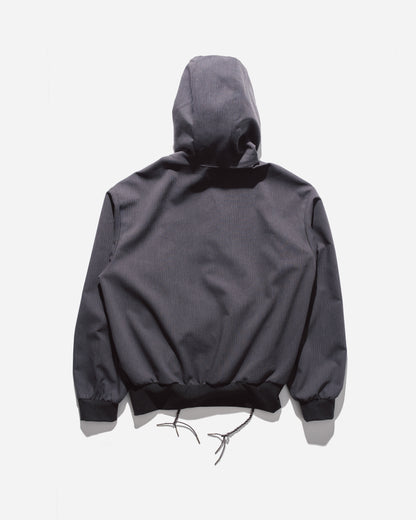 “STONEFISH” ZIP-UP HOODIE IN PEBBLE HERRINGBONE