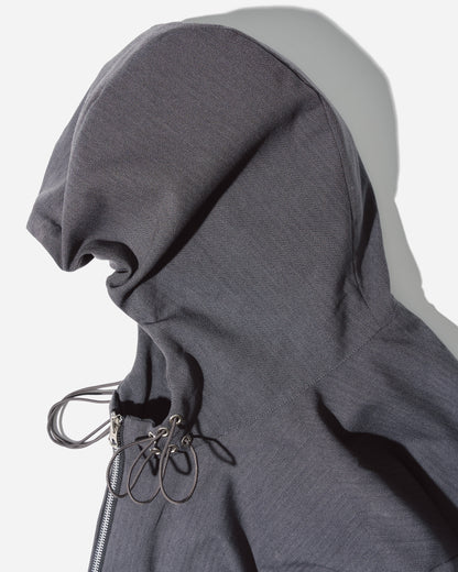 “STONEFISH” ZIP-UP HOODIE IN PEBBLE HERRINGBONE