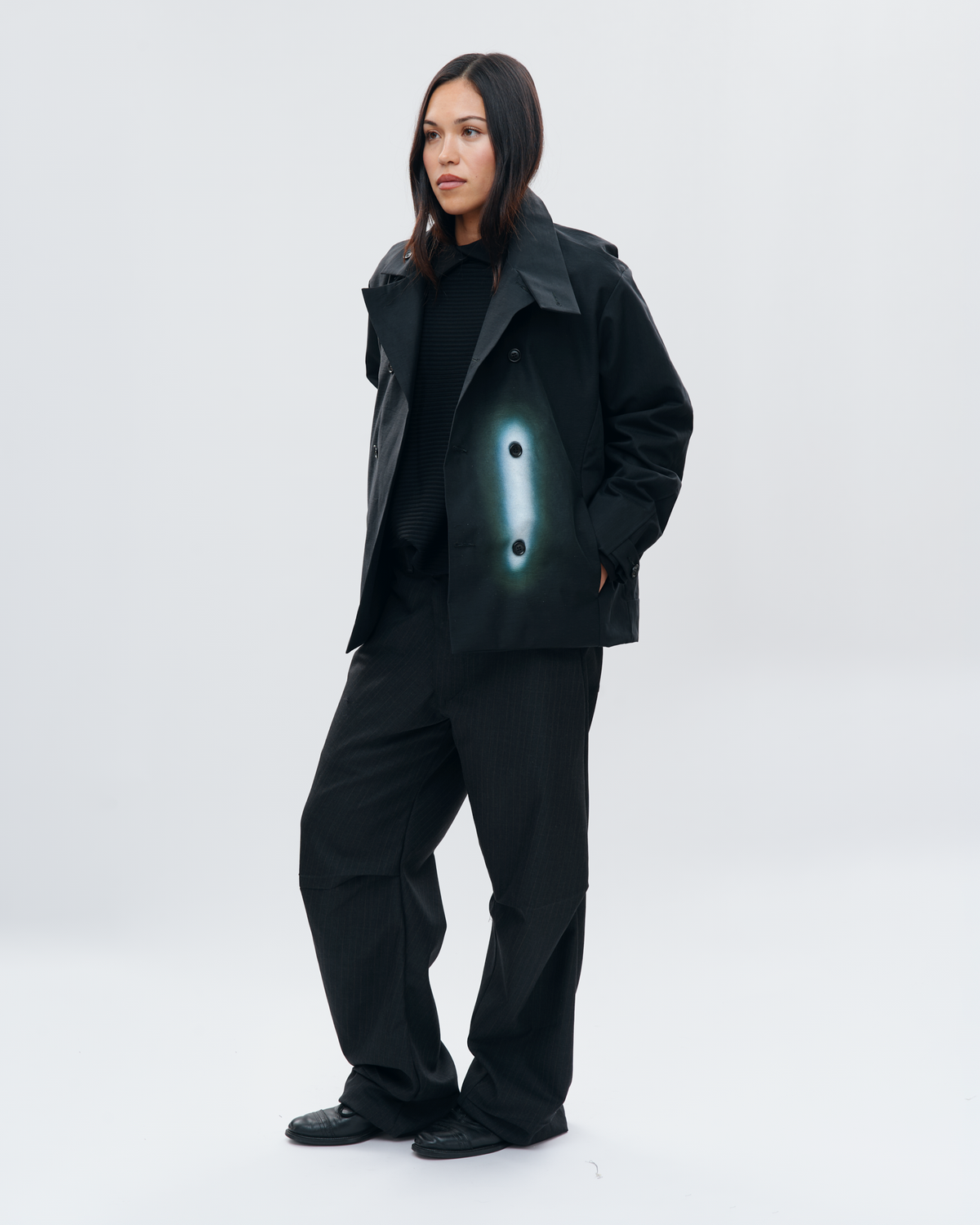 “GLEAM” DOUBLE-BREASTED JACKET  