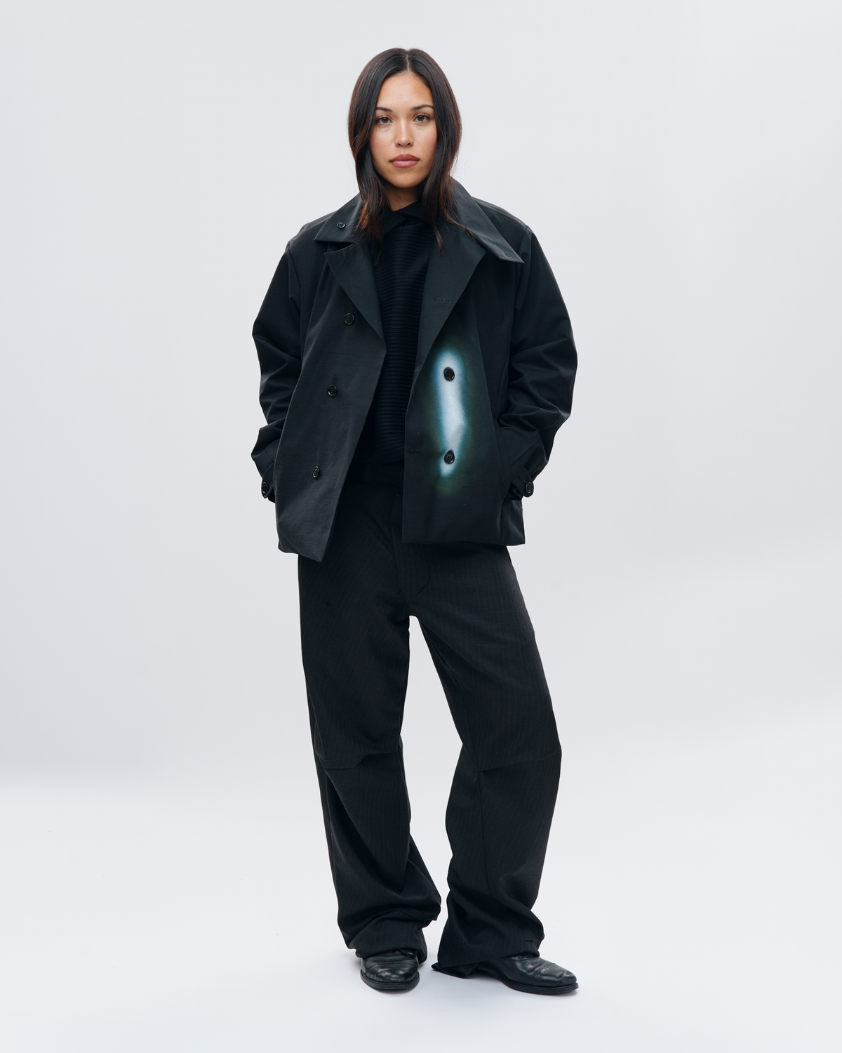 “GLEAM” DOUBLE-BREASTED JACKET  