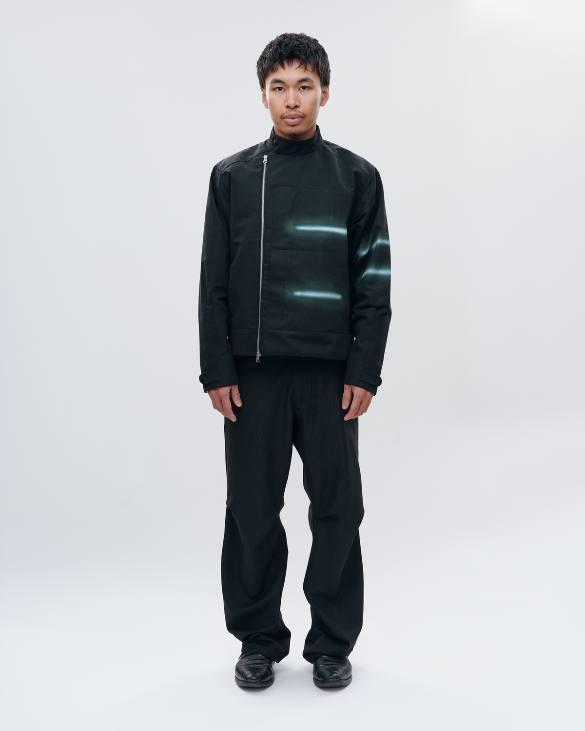 “GLEAM” ASYMMETRICAL RACER JACKET