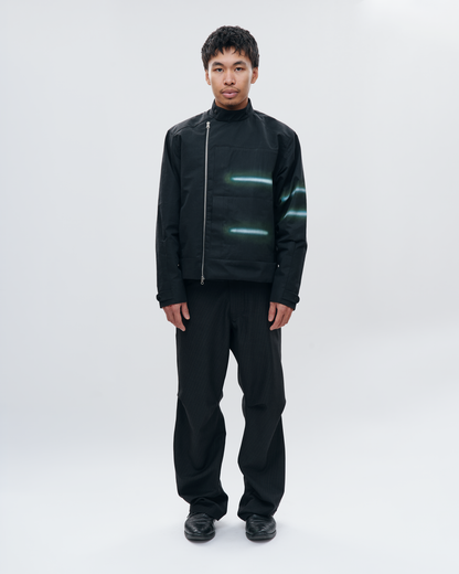 “GLEAM” ASYMMETRICAL RACER JACKET