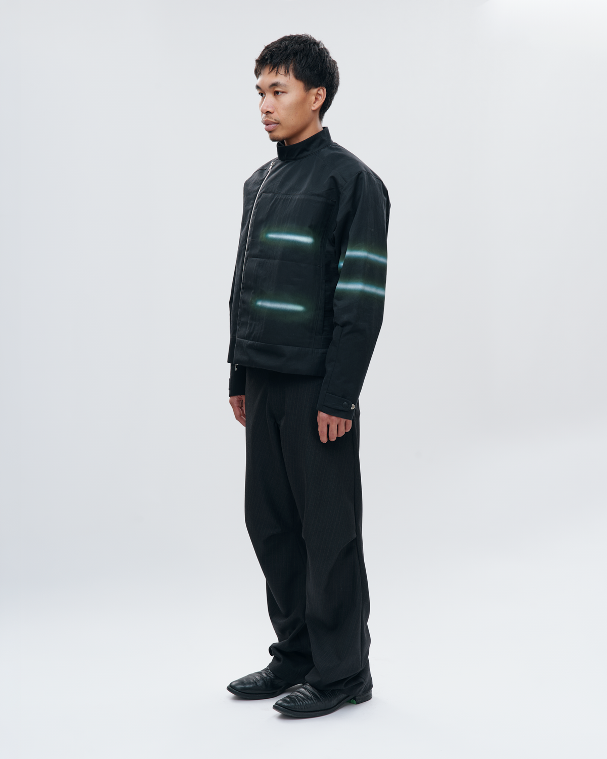 “GLEAM” ASYMMETRICAL RACER JACKET