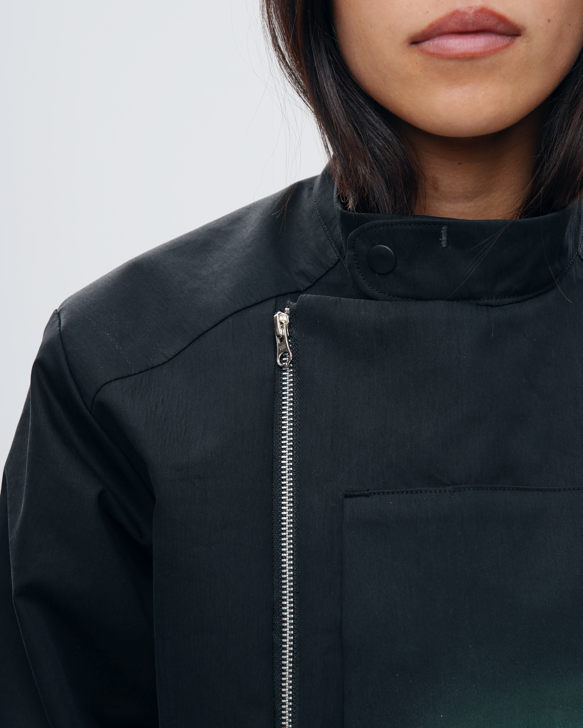 “GLEAM” ASYMMETRICAL RACER JACKET