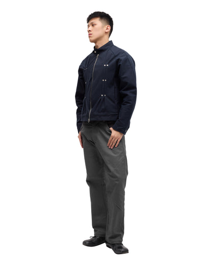 “GIL” MOTO-RACER JACKET IN MIDNIGHT NAVY