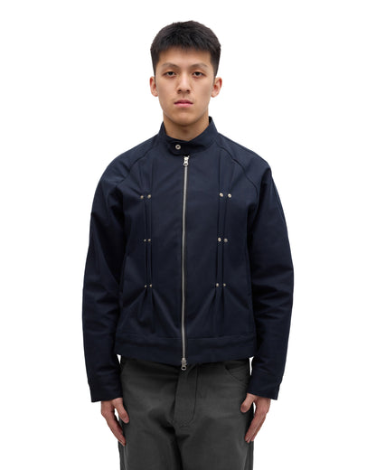 “GIL” MOTO-RACER JACKET IN MIDNIGHT NAVY