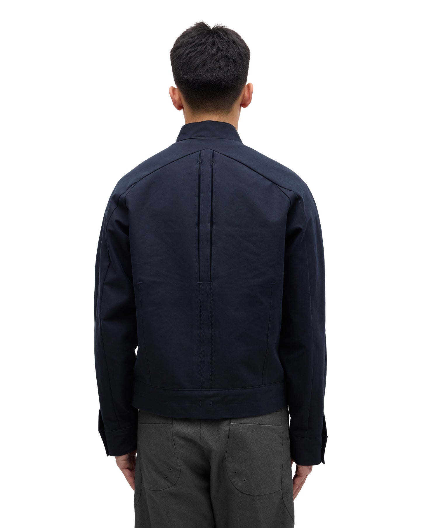 “GIL” MOTO-RACER JACKET IN MIDNIGHT NAVY