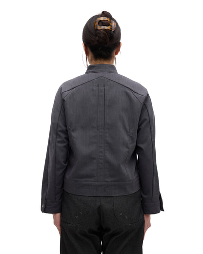 “GIL” MOTO-RACER JACKET IN PEBBLE HERRINGBONE