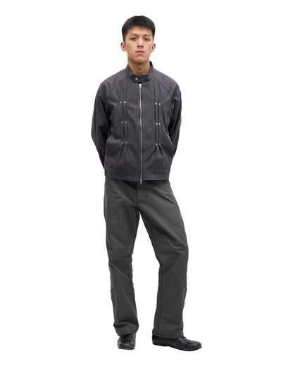 “GIL” MOTO-RACER JACKET IN PEBBLE HERRINGBONE
