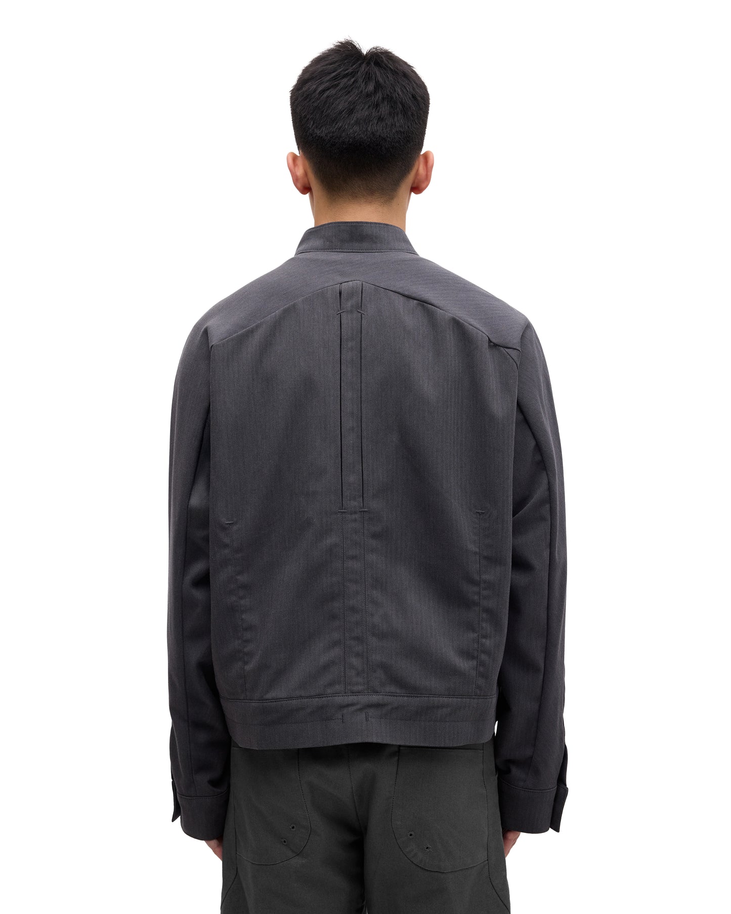 “GIL” MOTO-RACER JACKET IN PEBBLE HERRINGBONE