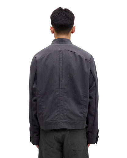 “GIL” MOTO-RACER JACKET IN PEBBLE HERRINGBONE