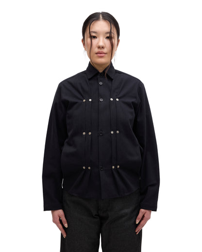 “GIL” SHIRT IN SOOT HERRINGBONE