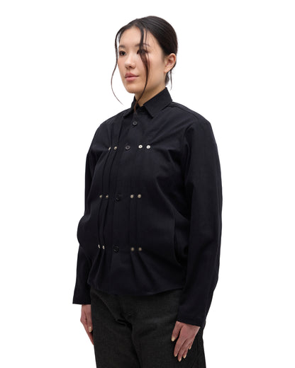 “GIL” SHIRT IN SOOT HERRINGBONE