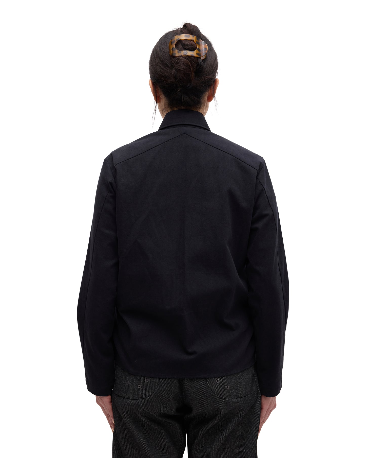 “GIL” SHIRT IN SOOT HERRINGBONE