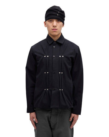 “GIL” SHIRT IN SOOT HERRINGBONE