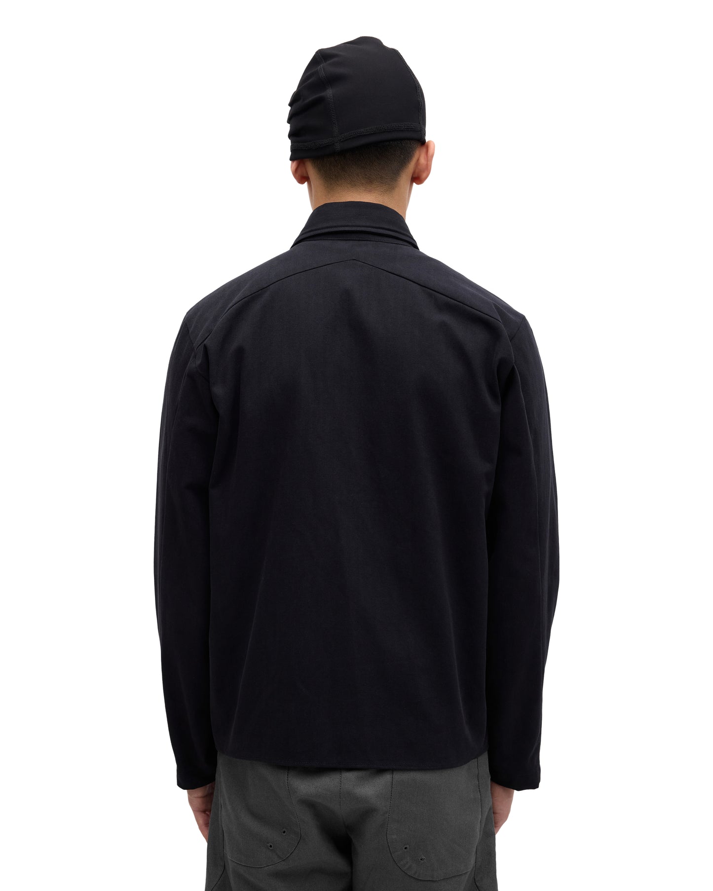 “GIL” SHIRT IN SOOT HERRINGBONE