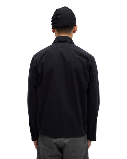 “GIL” SHIRT IN SOOT HERRINGBONE